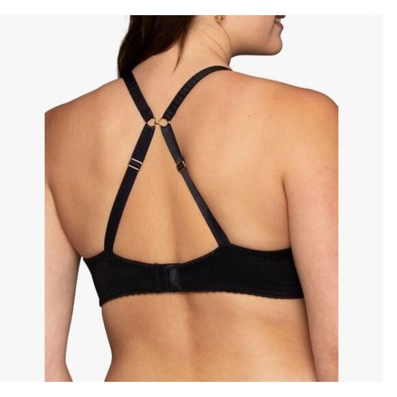 NEW Vanity Fair Bra Underwire Convertible Straps Padded Black Style 78165 36D - Picture 4 of 6